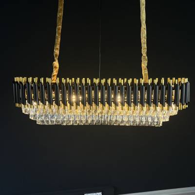 Подвесной светильник Imperiumloft Empire Black Rectangular Chandelier Crystal 40.2893 фото