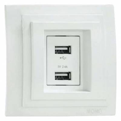 Розетка USB Mono Electric Larissa 103-191905-178 фото