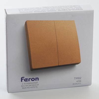 Выключатель беспроводной двухклавишный Feron Tm 82 41726 фото