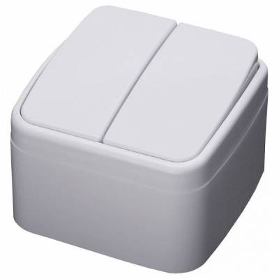 Выключатель двухклавишный Stekker Basic 39032 фото