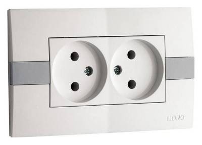 Розетка двойная Mono Electric Eсо 101-010105-121 фото