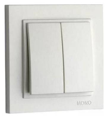 Выключатель двухклавишный Mono Electric Despina 102-252525-102 фото