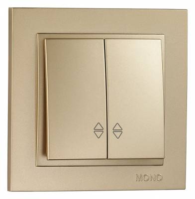 Выключатель проходной двухклавишный Mono Electric Despina 102-222223-111 фото