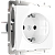 WL01-10-01/ Розетка с заземлением, безвинтовой зажим (белая) фото
