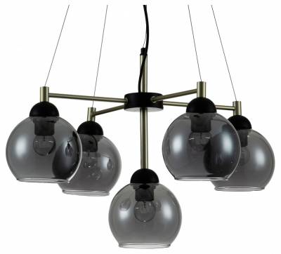 Подвесная люстра Indigo Grappoli 11029/5P Black фото