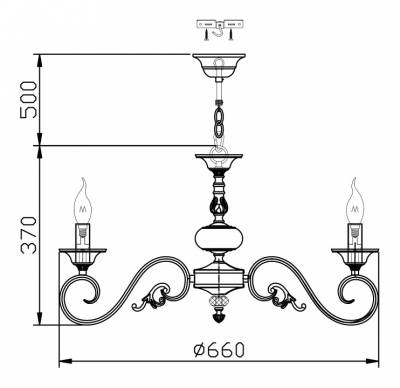 Подвесная люстра Maytoni Perla ARM337-07-R фото