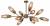 Люстра на штанге Escada Desire 10165/12PL Copper фото