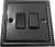 фото двухклавишный выключатель проходной, цвет: черный никель, grant