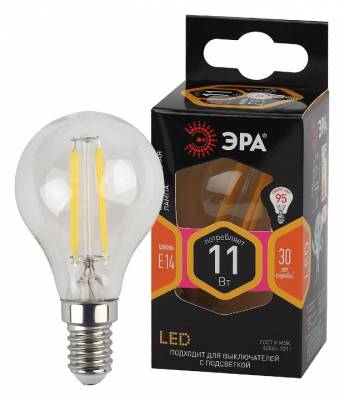 Лампа светодиодная Эра F-LED E14 11Вт 2700K Б0047012 фото