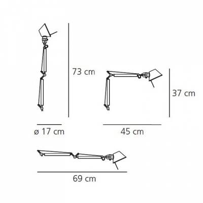 Основание для настольной лампы Artemide Tolomeo Micro  9Вт K A010300 фото