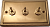 фото трёхклавишный тумблерный выключатель проходной, цвет: атласная латунь, grant