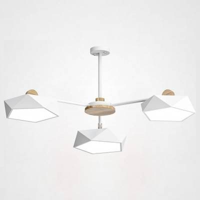 Люстра на штанге Imperiumloft Geometric Белая GEOMETRIC-CH01 фото