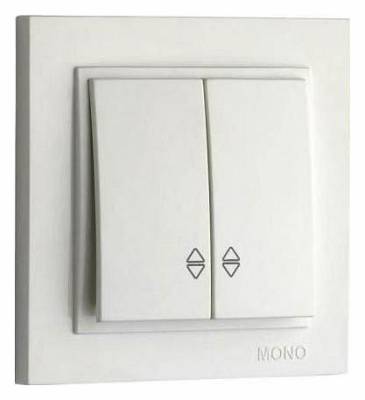 Выключатель проходной двухклавишный Mono Electric Despina 102-252523-111 фото