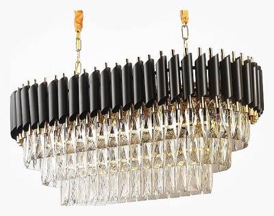 Подвесной светильник Imperiumloft Empire Black Rectangular Chandelier Crystal 40.2893 фото
