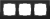 фото wl11-frame-03 / рамка на 3 поста (черный алюминий)