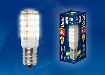 LED-Y16-4W/WW/E14/CL PLZ04WH Лампа светодиодная для холодильников и швейных машин. Прозрачная колба. Цвет свечения теплый белый. Упаков