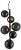 Подвесная люстра Indigo Molecola 11018/6P Black фото