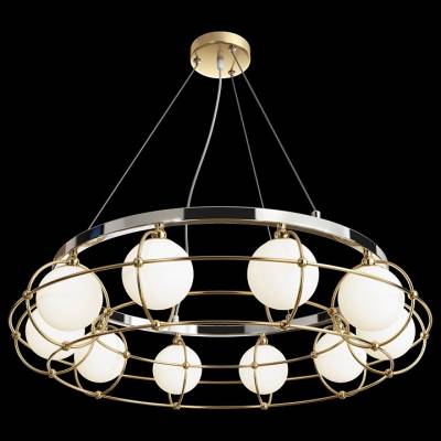 Подвесная люстра Maytoni Carcass MOD312PL-10GCH фото