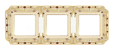 фото рамка 3-поста fede toscana firenze цвет:	светлое золото-белая патина/palace