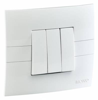 Выключатель трехклавишный Mono Electric Eсо 101-010101-114 фото