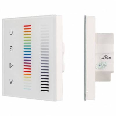 Панель-регулятора цвета RGBW сенсорная встраиваемая Arlight Sens SR-2834RGBW-AC-RF-IN White (220V,RGBW,1 зона)
