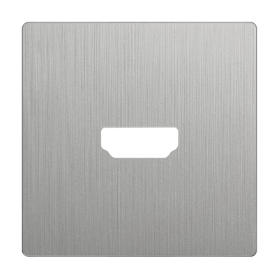 WL09-HDMI-CP/ Накладка для розетки HDMI (серебряный рифленый) фото