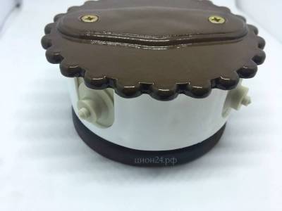 фото комбинированная распаячная (монтажная) коробка "шоколад" с фигурной крышкой, подрозетник вишня
