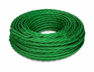фото провод витой пвх 3х2.5, цвет - зелёный шелк (бухта 50м)