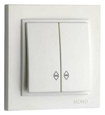 Выключатель проходной двухклавишный Mono Electric Despina 102-010023-111 фото