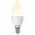 LED-C37-6W/WW/E14/FR/MB PLM11WH Лампа светодиодная. Форма «свеча», матовая. Серия Multibright. Теплый белый свет (3000K). 100-50-10. Ка