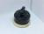 выключатель одноклавишный/ проходной "черный глянец", керамический бантик, подрозетник береза