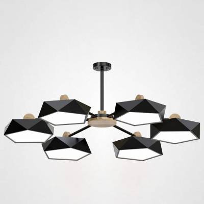 Люстра на штанге Imperiumloft Geometric Черная GEOMETRIC-CH01 фото