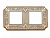 фото рамка 2-поста fede toscana siena цвет:	светлое золото-белая патина