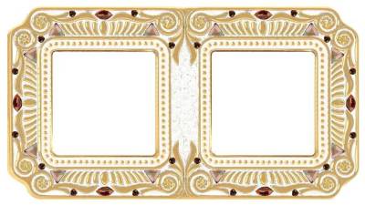 фото рамка 2-поста fede toscana firenze цвет:		светлое золото-белая патина/palace