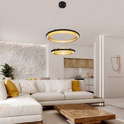 Подвесной светильник Eurosvet Imperio 90241/2 черный/ золото Smart фото