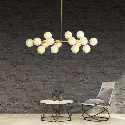 Люстра на штанге LUMINA DECO Marsiada LDP 6033-16 GD фото