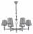 Подвесная люстра Escada Arcadia 672/6S Grey фото