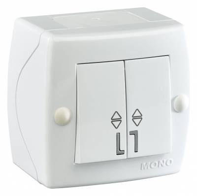 Выключатель проходной двухклавишный Mono Electric Octans IP20 104-010101-111 фото