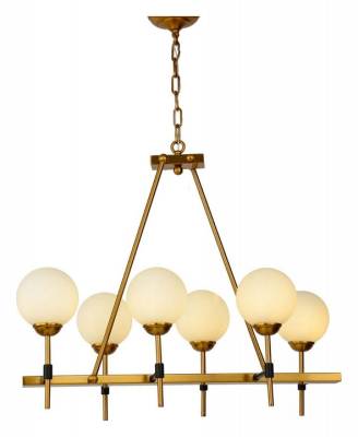 Подвесная люстра LUMINA DECO Aldono LDP 7004-6 MD+BK фото