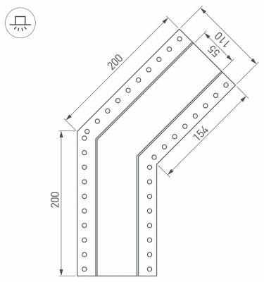 Соединитель угловой L-образный накладной Arlight S-LUX 030129 фото