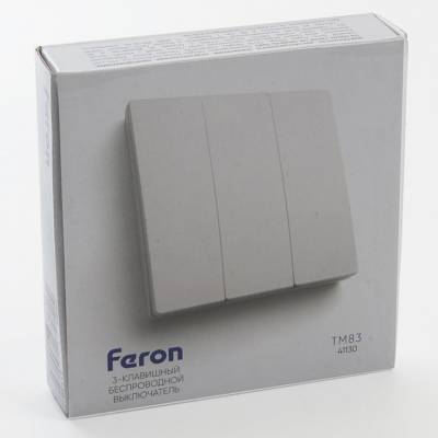Выключатель беспроводной трехклавишный Feron Saffit TM83 41130 фото