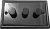 фото трёхклавишный светорегулятор проходной, цвет: черный никель, grant