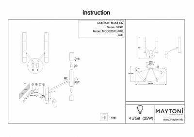 Бра Maytoni Vigo MOD620WL-04B фото