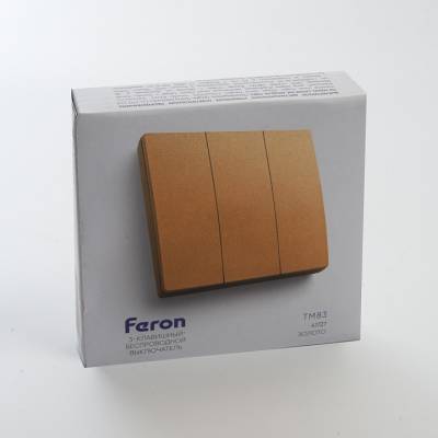 Выключатель беспроводной трехклавишный Feron Tm 83 41727 фото