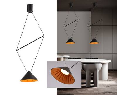 Подвесной светильник Italline IT03-1429 IT03-1430 black/orange фото