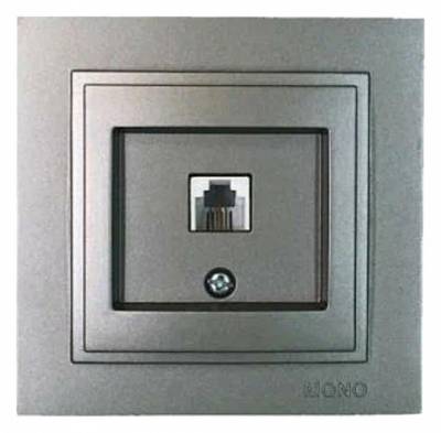 Розетка Ethernet RJ-45 Mono Electric Despina 102-242405-124 фото