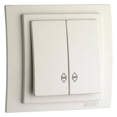 Выключатель проходной двухклавишный Mono Electric Larissa 103-010123-111 фото