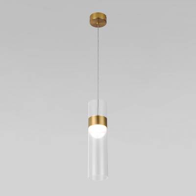 Подвесной светильник Eurosvet Lumen 50244/1 LED латунь/прозрачный фото