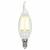 LED-CW35-6W/NW/E14/CL PLS02WH Лампа светодиодная. Форма свеча на ветру, прозрачная. Серия Sky. Белый свет. Картон. ТМ Uniel