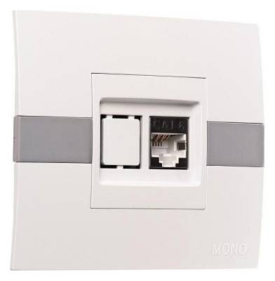 Розетка Ethernet RJ-45 Mono Electric Eсо 101-010104-125 фото